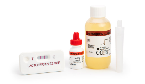 LACTOFERRIN EZ VUE Cassette Reagents Red text